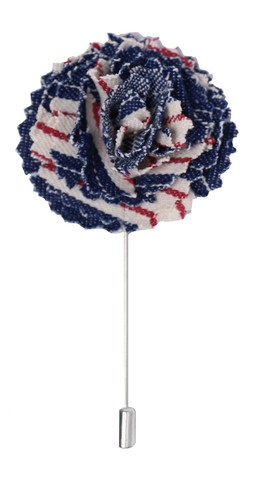 The Detailed Male Denim Selvedge Lapel Flower