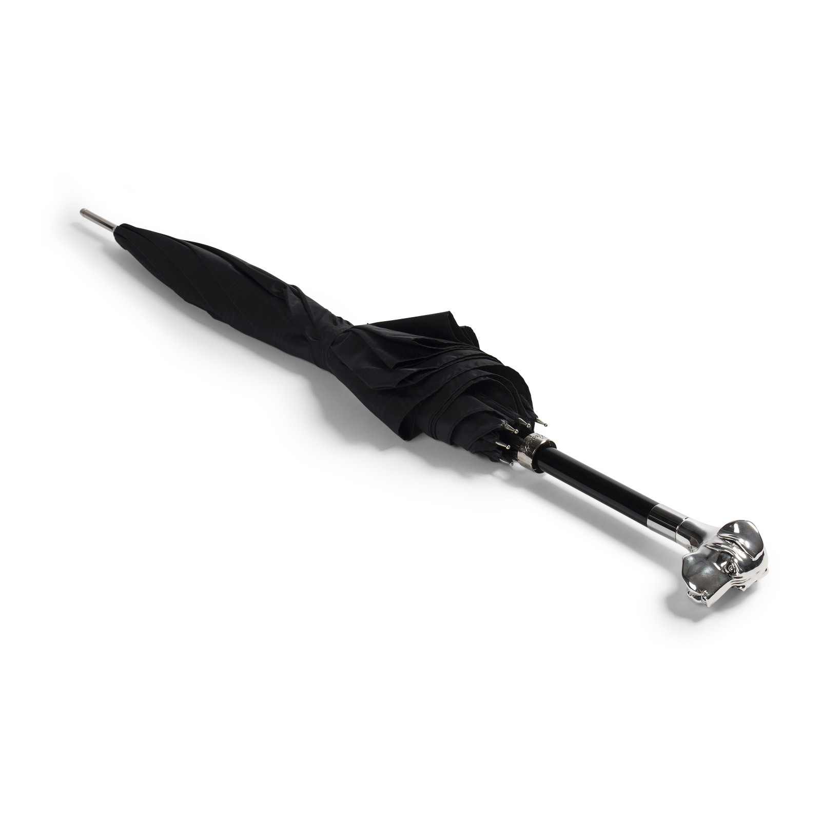 Pasotti Silver Hound Head Umbrella
