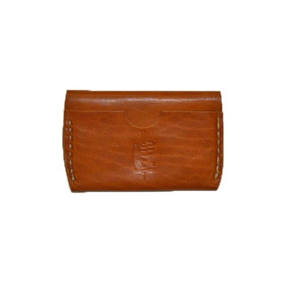 Chestnut Leather Business Card Case