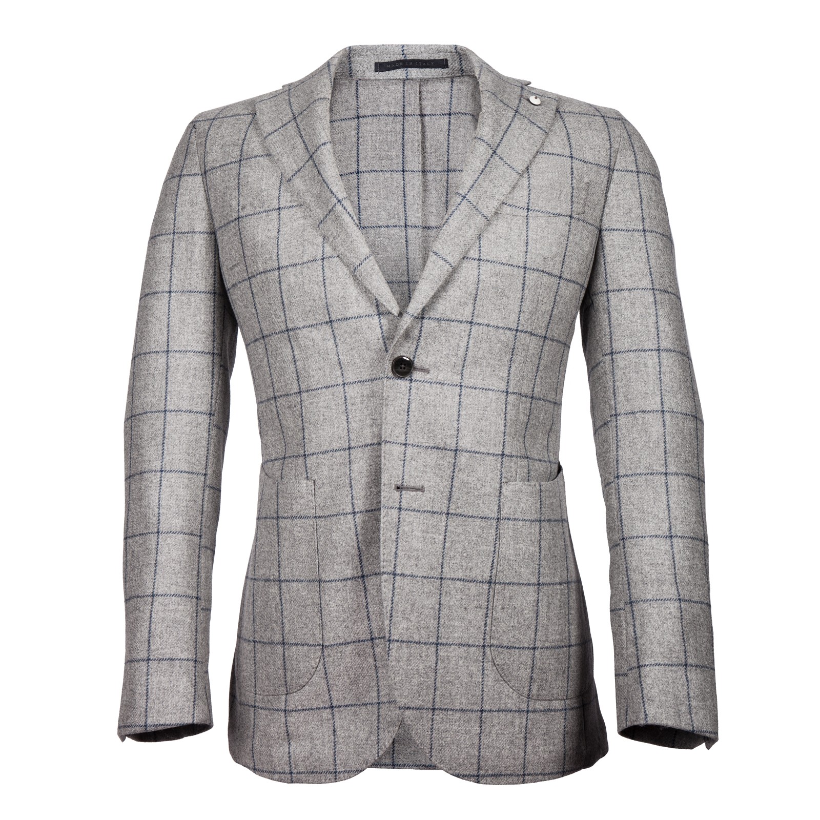L.B.M. 1911 Sport Coat - Grey/Blue Windowpane