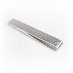 Silver Etched Tie Bar 