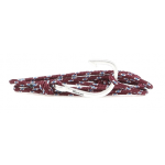 Miansai Silver Fish Hook Cord Bracelet in Red/Grey