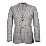 L.B.M. 1911 Sport Coat - Grey/Blue Windowpane