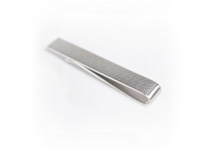 Silver Etched Tie Bar 