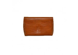 Chestnut Leather Business Card Case