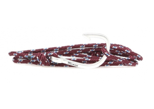 Miansai Silver Fish Hook Cord Bracelet in Red/Grey