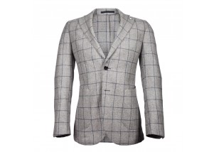 L.B.M. 1911 Sport Coat - Grey/Blue Windowpane