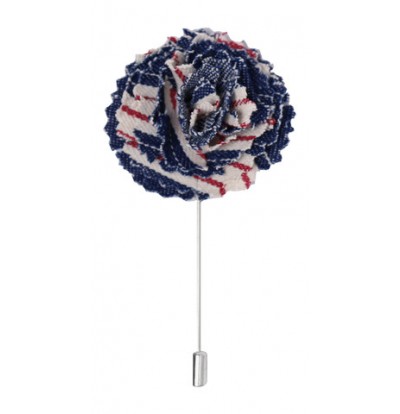 The Detailed Male Denim Selvedge Lapel Flower