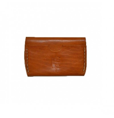 Chestnut Leather Business Card Case