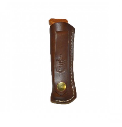 Brown Leather Pocket Knife