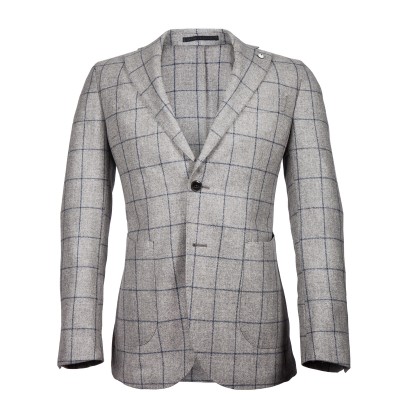 L.B.M. 1911 Sport Coat - Grey/Blue Windowpane